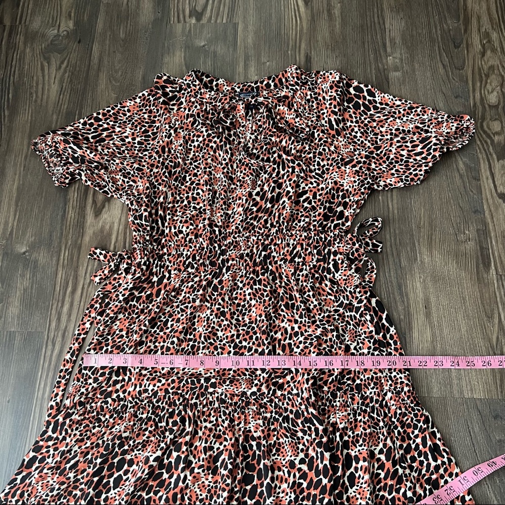 Scoop Animal Print Max Dress with Waist Ties - Picture 10 of 14